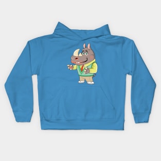 Goofy Daddy Rhino Kids T-Shirt Kids Hoodie